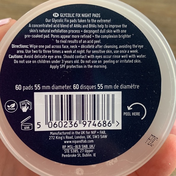 NEW in sealed container. Exfoliating night pads - Picture 4 of 4